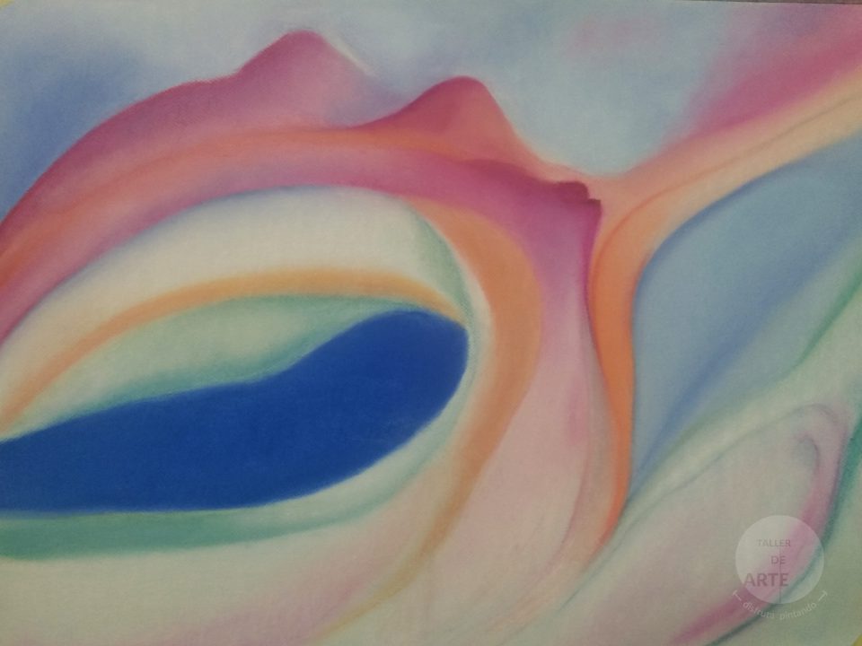 Dibujo abstracto en pastel
